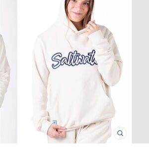 Saltwater Ivory Sweatshirt with Navy Script